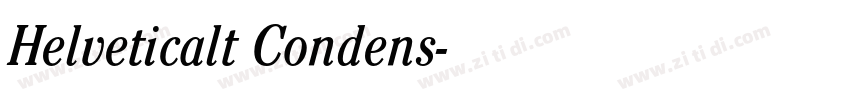Helveticalt Condens字体转换